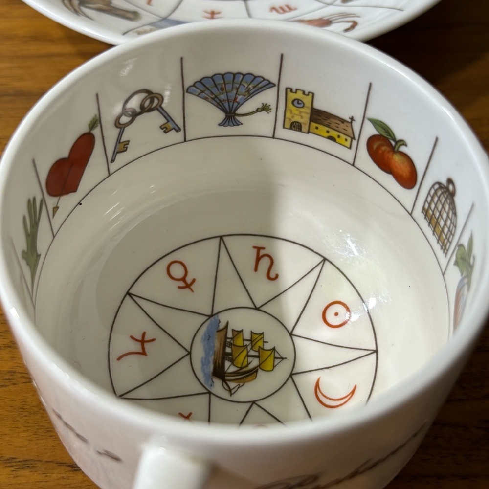 Jon Anton, England fine bone china “The Taltos” teacup & saucer - Picture 7 of 11